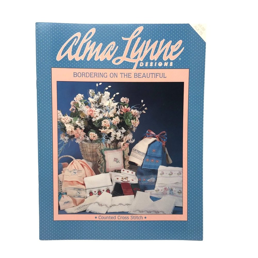 Vintage Cross Stitch Patterns, Bordering on the Beautiful Fingertip Towels ALX75